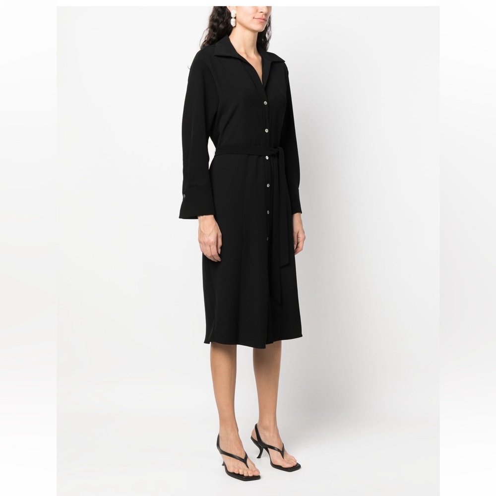 Vince tied-waist V-neck shirt dress NWT S